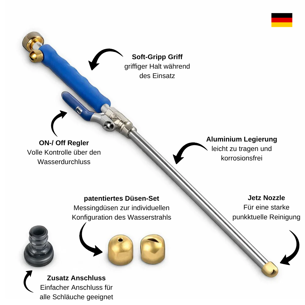 Hoffmarkt JetNex™ Turbohochdruckreiniger für jeden Gartenschlauch